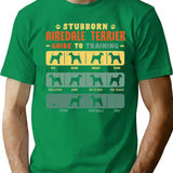 Airedale Terrier Funny Guide To Traning T-Shirt for Men & Women, T-Shirts Graphic Tee - Green