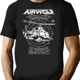 Airwolf T-Shirt for Men & Women, T-Shirts Graphic Tee - Black
