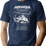 Airwolf T-Shirt for Men & Women, T-Shirts Graphic Tee - Navy