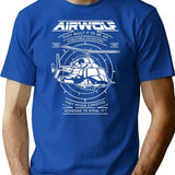 Airwolf T-Shirt for Men & Women, T-Shirts Graphic Tee - Blue