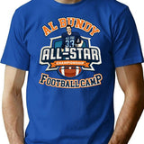 Al Bundy All-Star Football Camp T-Shirt for Men & Women, T-Shirts Graphic Tee - Blue