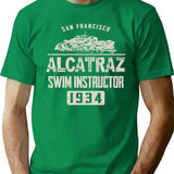 Alcatraz Swim Instructor 1934 T-Shirt for Men & Women, T-Shirts Graphic Tee - Green