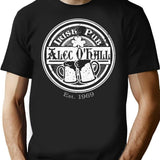 Alec O'Hall Irish Pub T-Shirt for Men & Women, T-Shirts Graphic Tee - Black