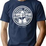 Alec O'Hall Irish Pub T-Shirt for Men & Women, T-Shirts Graphic Tee - Navy