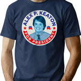 Alex P. Keaton For President T-Shirt for Men & Women, T-Shirts Graphic Tee - Navy