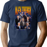 Alex Trebek T-Shirt for Men & Women, T-Shirts Graphic Tee - Navy
