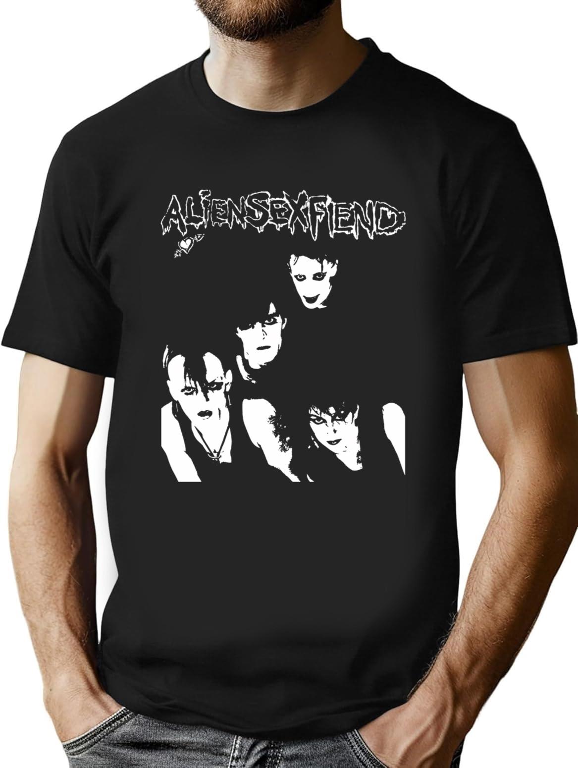 Alien Sex Fiend 90'S Bootleg T-Shirt for Men & Women, T-Shirts Graphic Tee - Black