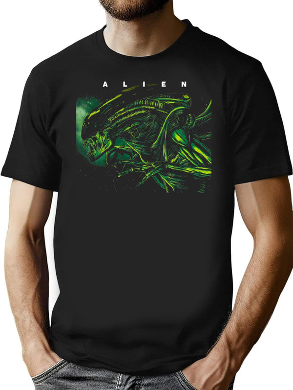 Alien T-Shirt for Men & Women, T-Shirts Graphic Tee - Black