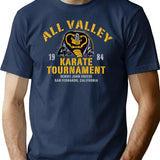 All Valley Karate Tournament Cobra Kai T-Shirt for Men & Women, T-Shirts Graphic Tee - Navy