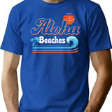Aloha Beaches T-Shirt for Men & Women, T-Shirts Graphic Tee - Blue