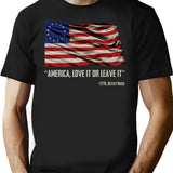 America Love It Or Leave It - Betsy Ross 1776 T-Shirt for Men & Women, T-Shirts Graphic Tee - Black
