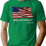 America Love It Or Leave It - Betsy Ross 1776 T-Shirt for Men & Women, T-Shirts Graphic Tee - Green