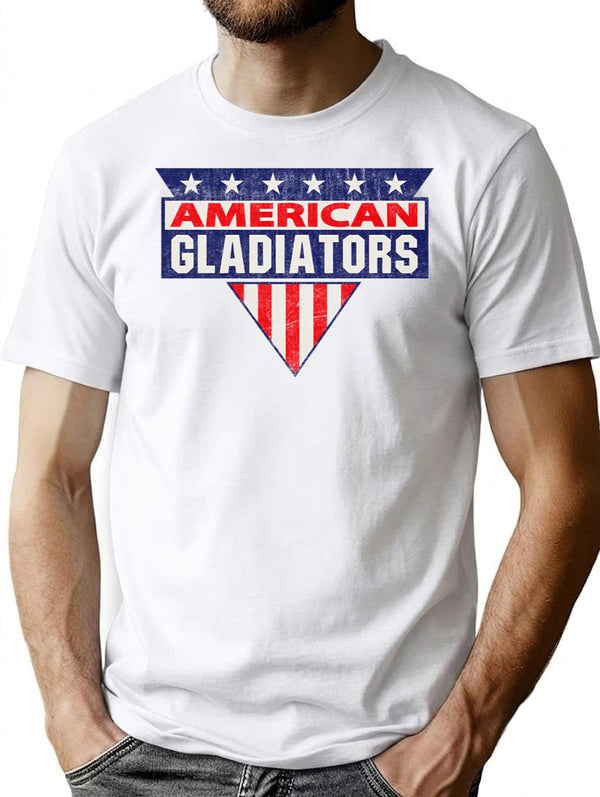 American Gladiators Worn T-Shirt for Men & Women, T-Shirts Graphic Tee - White