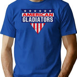 American Gladiators Worn T-Shirt for Men & Women, T-Shirts Graphic Tee - Blue
