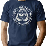 Amity Island Harbor Patrol (Universal Ucs Llc) Dks Worn T-Shirt for Men & Women, T-Shirts Graphic Tee - Navy
