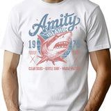 Amity Island Shark 1975 Worn (Universal Ucs Llc) T-Shirt for Men & Women, T-Shirts Graphic Tee - White