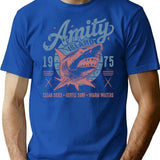 Amity Island Shark 1975 Worn (Universal Ucs Llc) T-Shirt for Men & Women, T-Shirts Graphic Tee - Blue