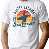 Amity Island Summer 0F 75(Universal Ucs Llc) T-Shirt for Men & Women, T-Shirts Graphic Tee - White