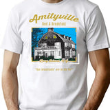 Amityville Bed Breakfast T-Shirt for Men & Women, T-Shirts Graphic Tee - White