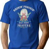 Angry Cowboy Dks Worn T-Shirt for Men & Women, T-Shirts Graphic Tee - Blue