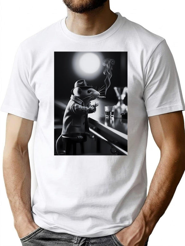 Animal Instinct - Mouse Noir T-Shirt for Men & Women, T-Shirts Graphic Tee - White