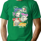 Anime Design T-Shirt for Men & Women, T-Shirts Graphic Tee - Green
