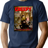 Another Great Vintage Creepy Magazine Cover T-Shirt for Men & Women, T-Shirts Graphic Tee - Navy