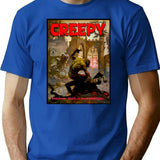 Another Great Vintage Creepy Magazine Cover T-Shirt for Men & Women, T-Shirts Graphic Tee - Blue
