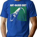 Ant-Based Diet Anteater T-Shirt for Men & Women, T-Shirts Graphic Tee - Blue