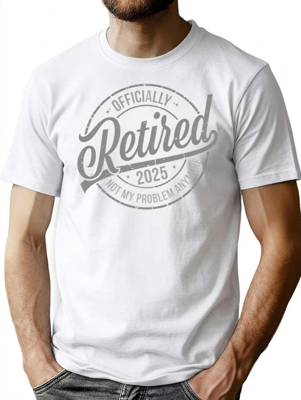 Anymore Vintage Retirement Retired 2025 Retirement Men Women T-Shirt for Men & Women, T-Shirts Graphic Tee - White