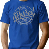 Anymore Vintage Retirement Retired 2025 Retirement Men Women T-Shirt for Men & Women, T-Shirts Graphic Tee - Blue