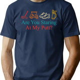 Are You Staring At My Putt Funny Sarcasm T-Shirt for Men & Women, T-Shirts Graphic Tee - Navy