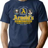 Arnold'S Drive In Restaurant With Owners T-Shirt for Men & Women, T-Shirts Graphic Tee - Navy