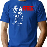Art Free Funny Gifts Boys Girls Vintage T-Shirt for Men & Women, T-Shirts Graphic Tee - Blue