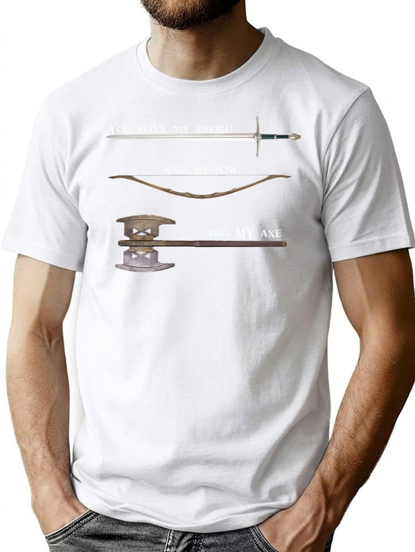 Art Picture Funny Gifts Vintage T-Shirt for Men & Women, T-Shirts Graphic Tee - White