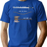 Art Picture Funny Gifts Vintage T-Shirt for Men & Women, T-Shirts Graphic Tee - Blue