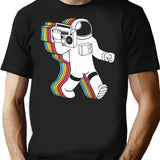 Astronaut Funk Retro Funny T-Shirt for Men & Women, T-Shirts Graphic Tee - Black