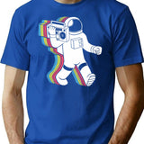 Astronaut Funk Retro Funny T-Shirt for Men & Women, T-Shirts Graphic Tee - Blue