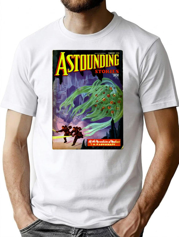 At The Mountains Of Madness - H P Lovecraft T-Shirt for Men & Women, T-Shirts Graphic Tee - White