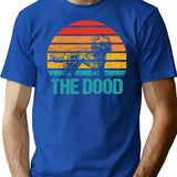 Australian Labradoodle Vintage Retro T-Shirt for Men & Women, T-Shirts Graphic Tee - Blue