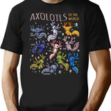 Axolotls Of The World Dks T-Shirt for Men & Women, T-Shirts Graphic Tee - Black