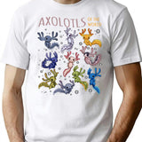 Axolotls Of The World Dks T-Shirt for Men & Women, T-Shirts Graphic Tee - White