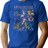 Axolotls Of The World Dks T-Shirt for Men & Women, T-Shirts Graphic Tee - Blue