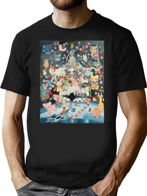 Aya Takano Hommage T-Shirt for Men & Women, T-Shirts Graphic Tee - Black