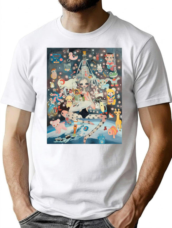 Aya Takano Hommage T-Shirt for Men & Women, T-Shirts Graphic Tee - White