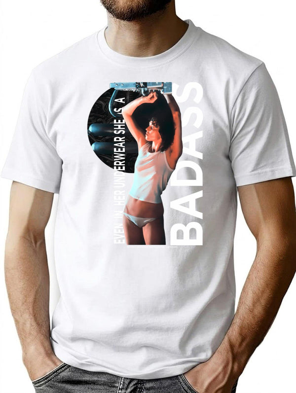 Badass For Ever Ver.1 - Vintage Movie Collection T-Shirt for Men & Women, T-Shirts Graphic Tee - White