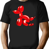Balloon Doggie Poop T-Shirt for Men & Women, T-Shirts Graphic Tee - Black