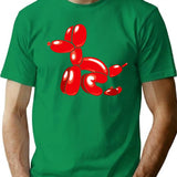 Balloon Doggie Poop T-Shirt for Men & Women, T-Shirts Graphic Tee - Green