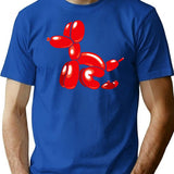 Balloon Doggie Poop T-Shirt for Men & Women, T-Shirts Graphic Tee - Blue