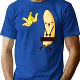 Banana Strip T-Shirt for Men & Women, T-Shirts Graphic Tee - Blue